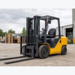 Diesel forklift staged in an outdoor yard for price and capacity planning
