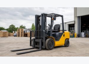 Diesel forklift staged in an outdoor yard for price and capacity planning
