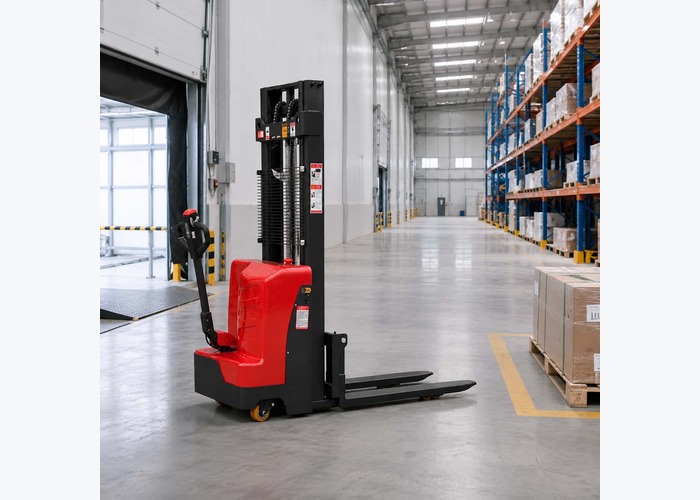 Warehouse team evaluating electric forklift fleet requirements