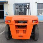 10 ton diesel forklift staged for heavy-load and outdoor route planning