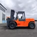 Diesel counterbalance forklift prepared for heavy-load and mast-planning review