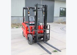 Electric forklift prepared for battery charging-time and shift planning review