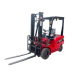 Electric forklift prepared for indoor air quality and warehouse noise planning
