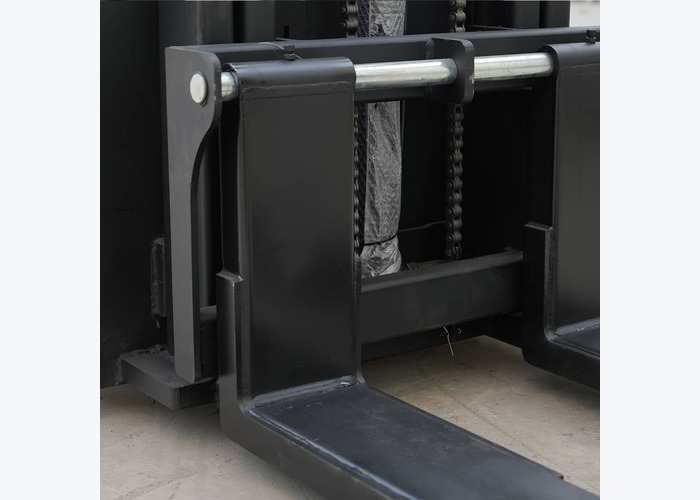 Electric walkie pallet stacker positioned for daily replenishment and pallet placement review